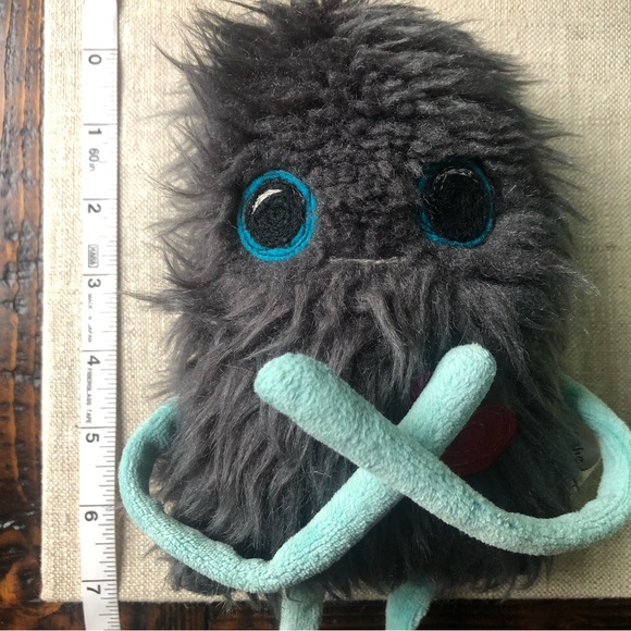MONSTER DOLL Charcoal Fun Fur The Wrestler and The Needle Handmade - Picture 4 of 4
